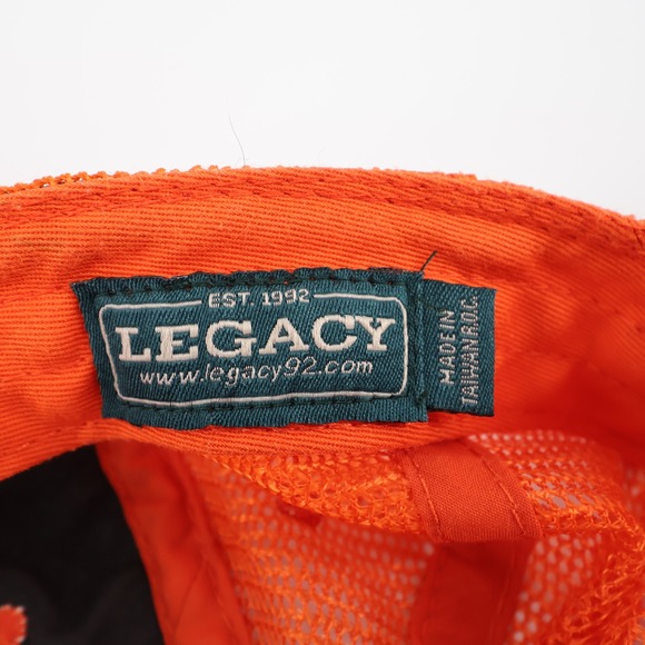 Vintage Clemson Tigers Legacy Mesh Back Trucker Hat Orange Mens OSFM - Picture 5 of 7